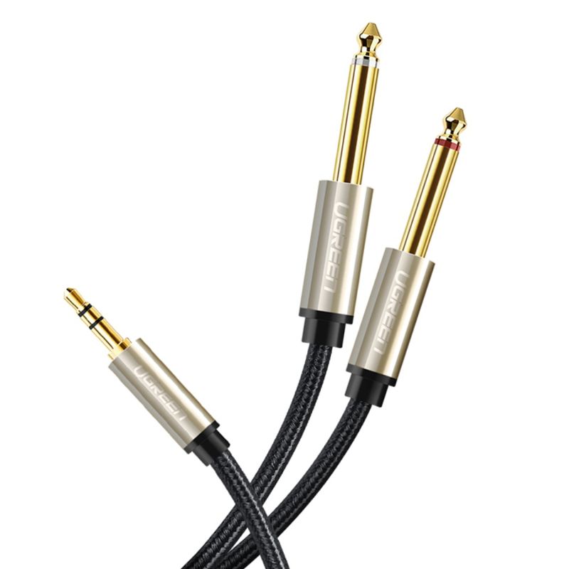 Cable-De-Audio-Jack-Estereo-3.5Mm-2Jack-6.3Mm-Mono-5M-GrisUGREEN-Av126-Cables-Adaptadores-y-Conectores