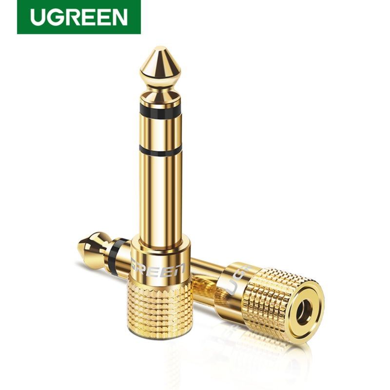 Adaptador-Gold-Estereo-Jack-3.5Mm-H-M-Jack-6.3MmUGREEN-20503-Cables-Adaptadores-y-Conectores