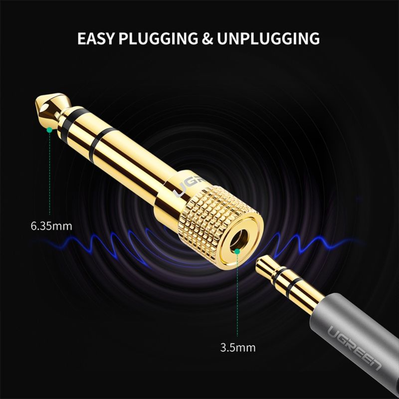 Adaptador-Gold-Estereo-Jack-3.5Mm-H-M-Jack-6.3MmUGREEN-20503-Cables-Adaptadores-y-Conectores
