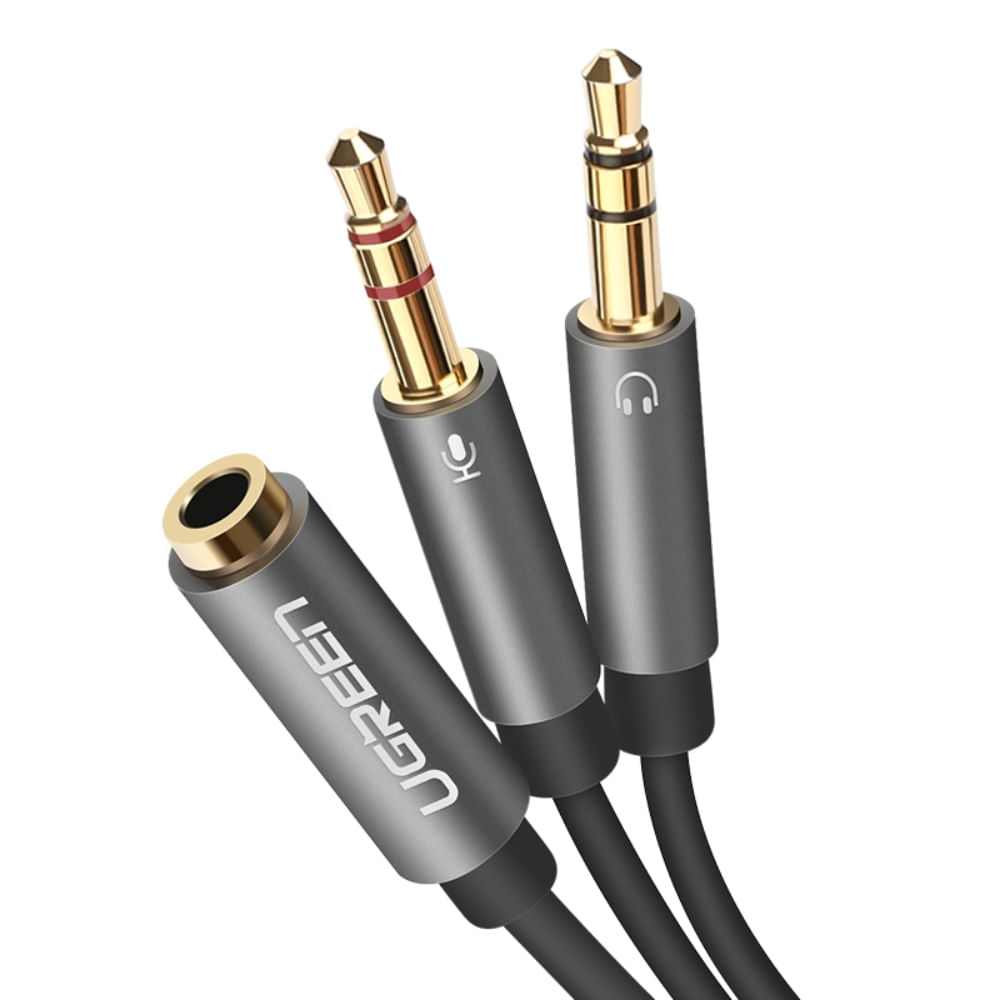 CABLE DE AUDIO SPLITTER H/2M ESTEREO JACK 3.5MM/2JACK 3.5MM 20CM NEGRO ...