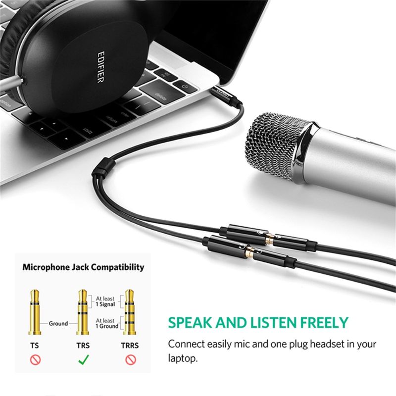 Cable-De-Audio-Splitter-M-2H-Estereo-Jack-4-Polos-3.5Mm-2Jack-3.5Mm--Soporta-Microfono--20Cm-Negro-Cables-Adaptadores-y-Hub