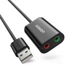 Tarjeta-De-Audio-Externa-Usb-A--2Jack-3.5Mm-M-2H--Audio-Estereo---Mic--15Cm-NegroUGREEN-Us205-Cables-Adaptadores-y-Hub