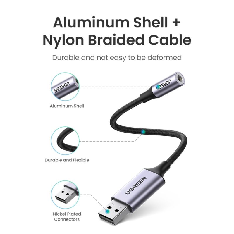 Tarjeta-De-Audio-Externa-Usb-A--1-Jack-3.5Mm-4-Polos-M-H--Audio-Estereo---Mic-UGREEN-Cm477-Cables-Adaptadores-y-Hub