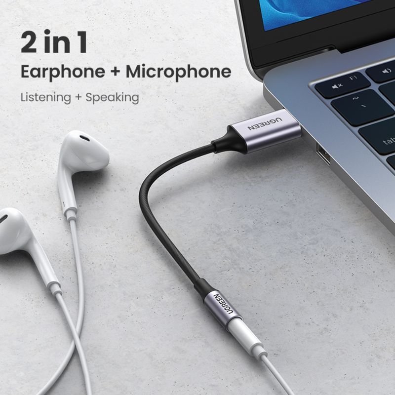 Tarjeta-De-Audio-Externa-Usb-A--1-Jack-3.5Mm-4-Polos-M-H--Audio-Estereo---Mic-UGREEN-Cm477-Cables-Adaptadores-y-Hub