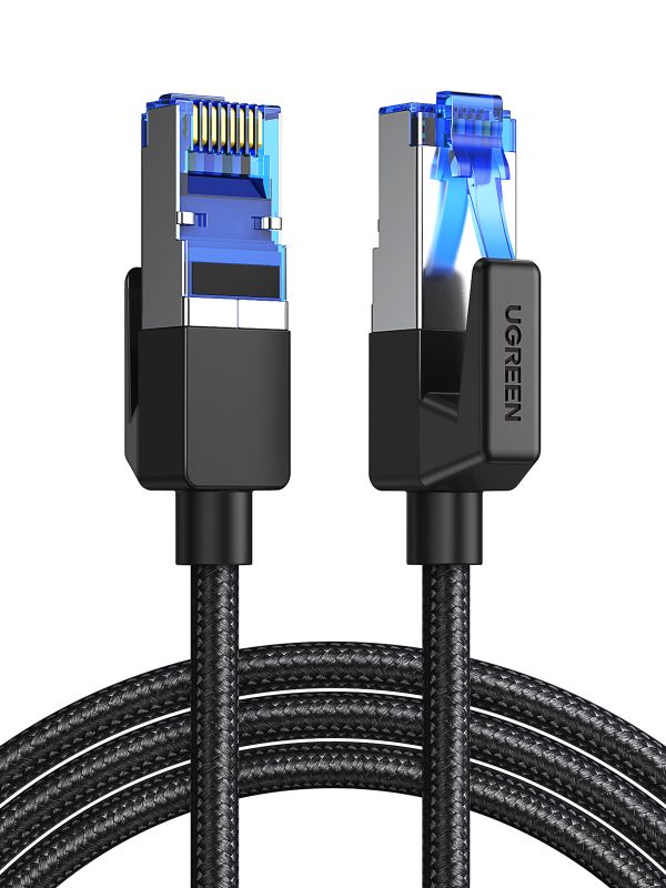 UGREEN CABLE DE RED 20M CAT8 F/FTP (40GBPS) TRENZADO NEGRO NW153