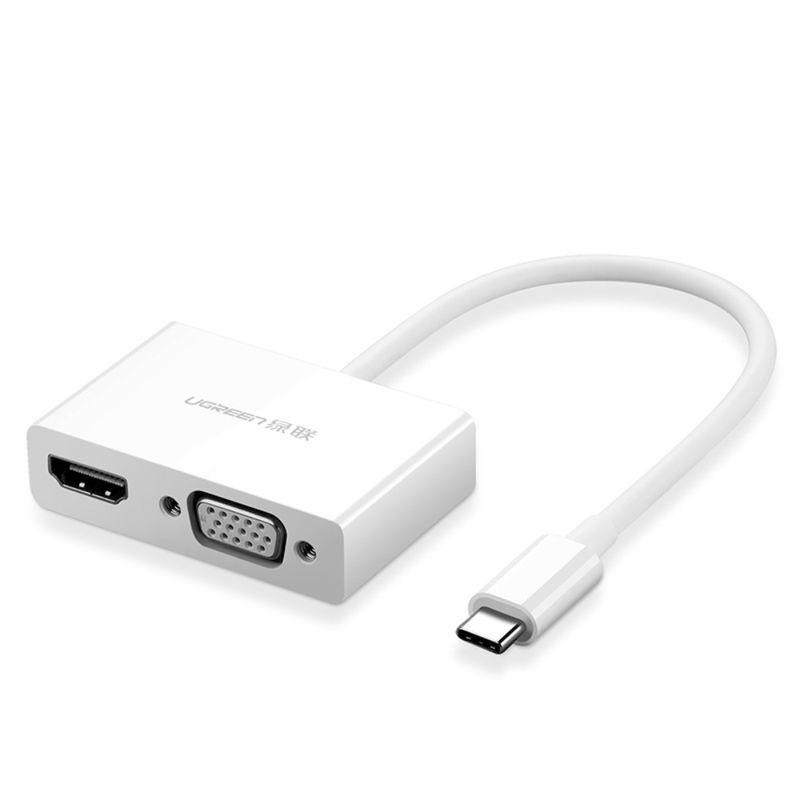 Convertidor-De-Video-Usb-C-M----Hdmi-1.4B-3D-4K-30Hz-H---Vga-H-1920X1200P-60Hz-BlancoUGREEN-Mm123-Cables-Adaptadores-y-Hub