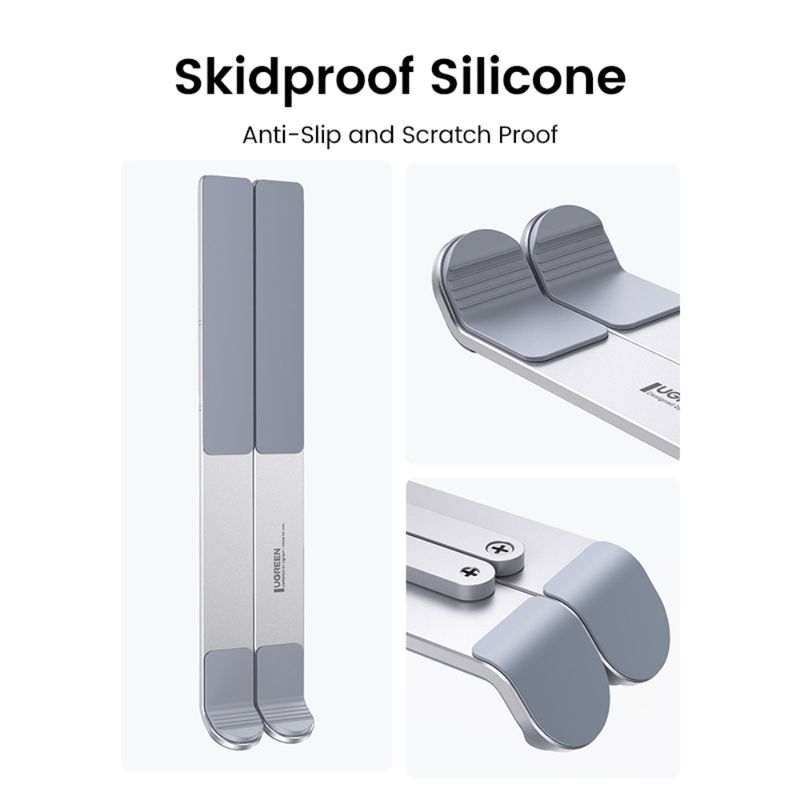 Alzador-Plegable-Portatil-Para-Notebook-17.3-Max-Aluminio-SilverUGREEN-Lp451-Alzadores-y-Camaras-Web