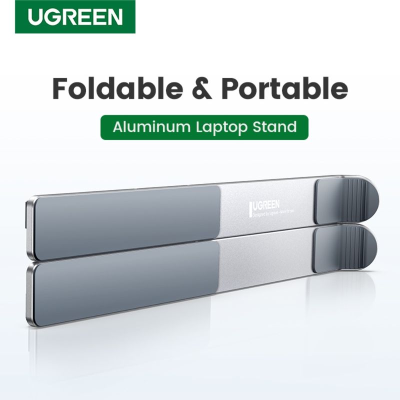 Alzador-Plegable-Portatil-Para-Notebook-17.3-Max-Aluminio-SilverUGREEN-Lp451-Alzadores-y-Camaras-Web