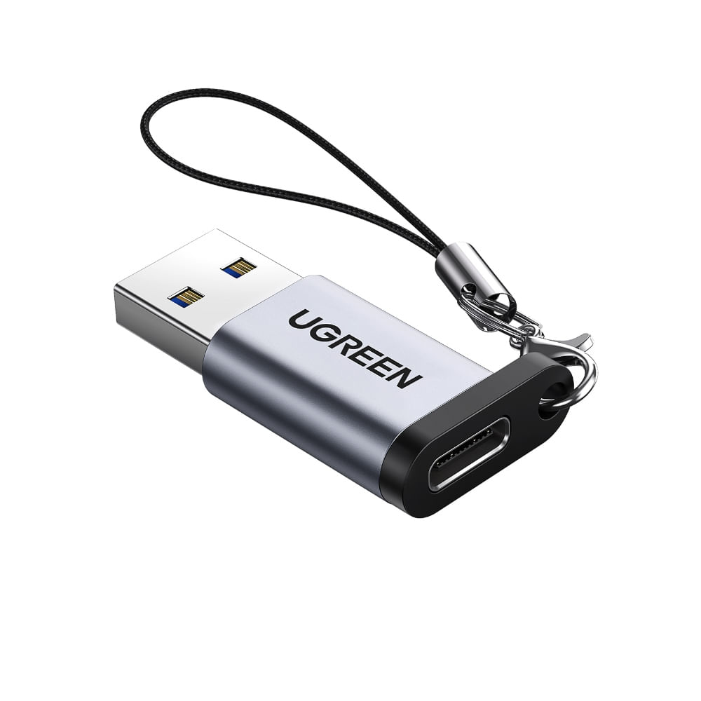 UGREEN ADAPTADOR M/H USB-A 3.0 / IN USB-C 3.1 ALUMINIO SILVER US276