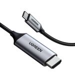 Cable-De-Video-Usb-C---Hdmi--4K-60Hz-Or-1080P-144Hz--Trenzado-1.5M-GrisUGREEN-Mm142-Cables-Adaptadores-y-Hub