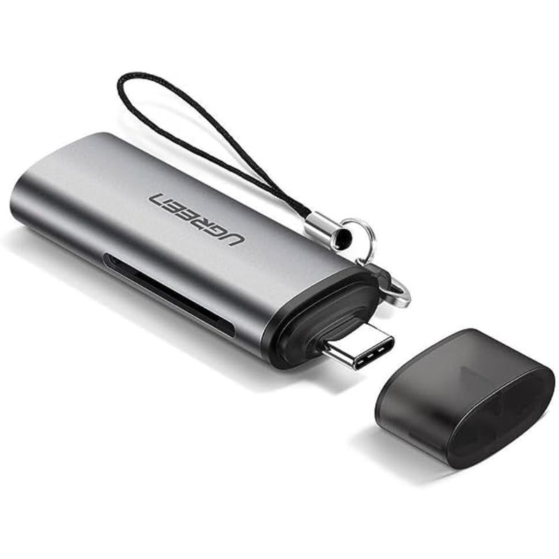 Lector-2En1-Multi-Tarjeta-De-Memoria-Usb-C-3.1--Sd-Microsd--Aluminio-SilverUGREEN-Cm184-Cables-y-Adaptadores
