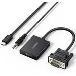 Convertidor In Hdmi/Vga 1080P/60Hz H/M + Puerto Jack 3.5Mm NegroUGREEN Cm513 Hdmi