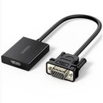Convertidor In Hdmi/Vga 1080P/60Hz H/M + Puerto Jack 3.5Mm NegroUGREEN Cm513 Hdmi
