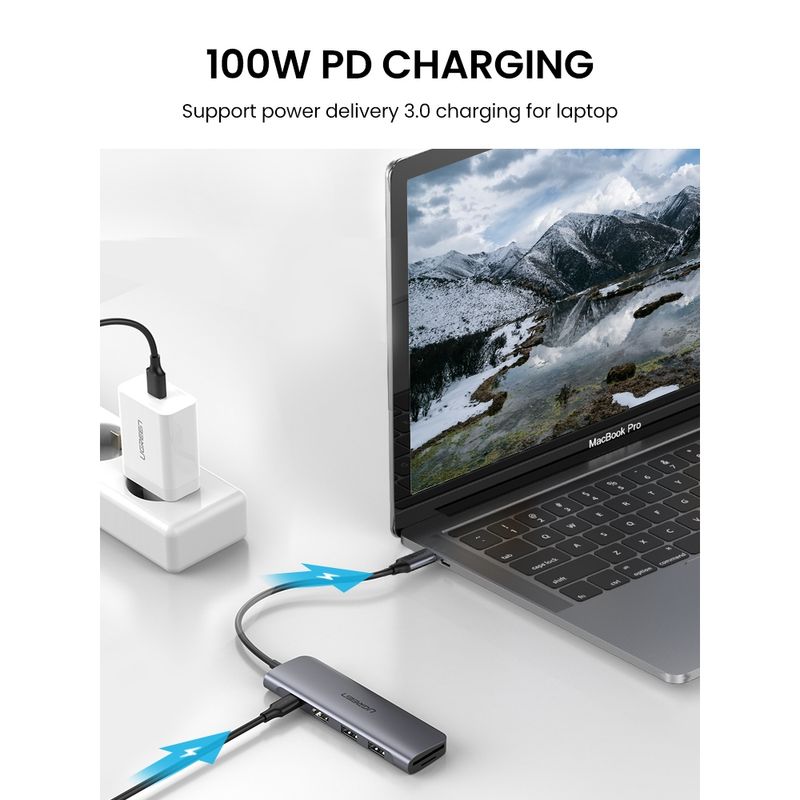 Multipuerto-Usb-C----1Hdmi-4K-30Hz---2Usb-3.0---Sd-Microsd---Inusb-C-Pd-UGREEN-Cm195-Cables-Adaptadores-y-Hub