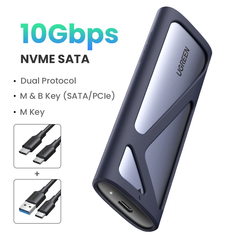 Cofre-3.0-Disco-Duro-M.2-Nvme--10Gps----Cable-Usb-C-Usb-C-AluminioUGREEN-Cm400-Adaptadores-y-Cables