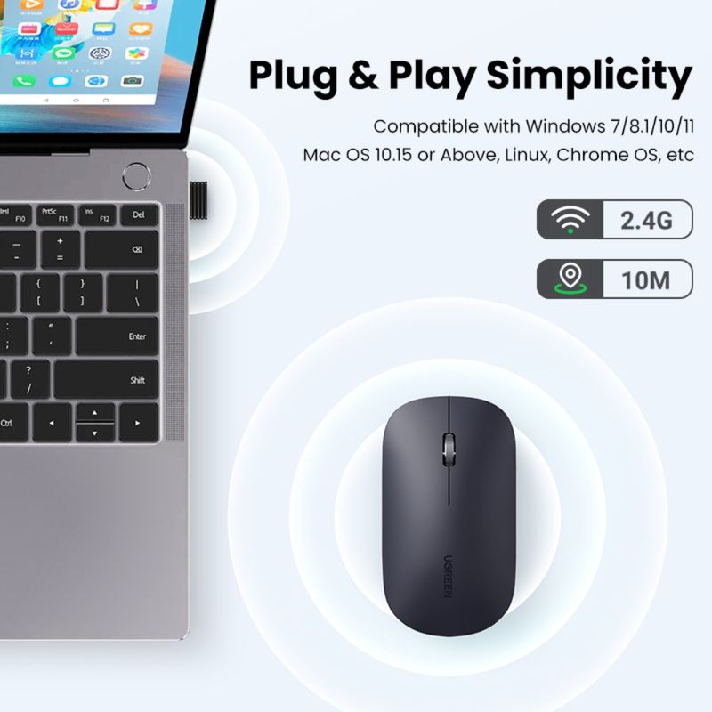 Mouse-Inalambrico-Ultra-Slim-Verde-ClaroUGREEN-Mu001-Mouse-y-Presentadores