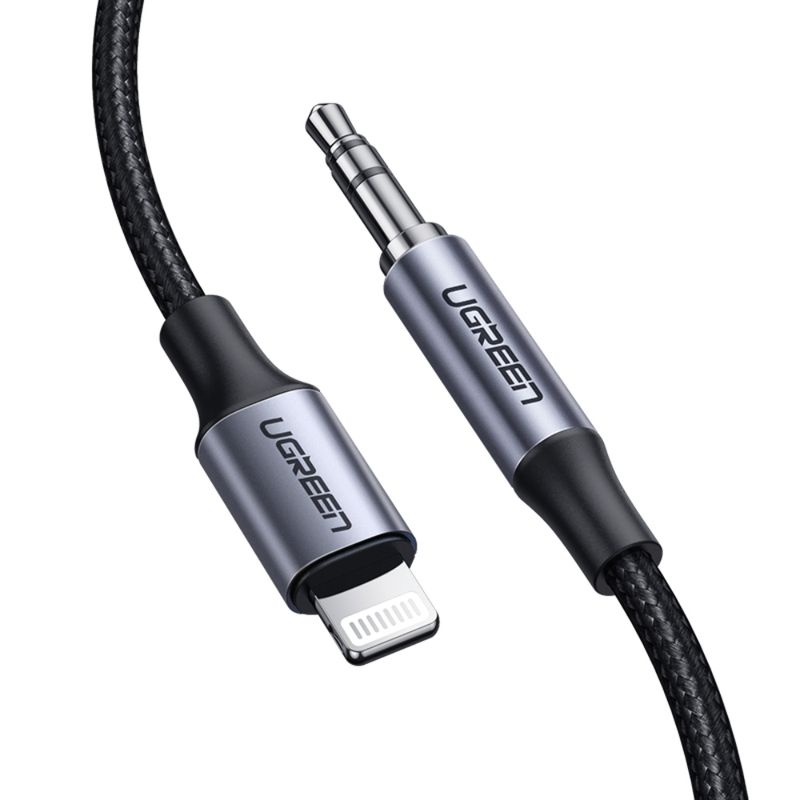 Cable-Adaptador-Jack-3.5Mm-Lightning-Mfi-Certified-M-M-1M-NegroUGREEN-Us315-Cables-y-Adaptadores