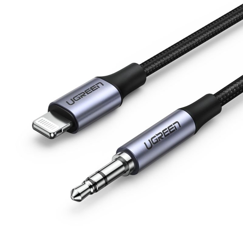 Cable-Adaptador-Jack-3.5Mm-Lightning-Mfi-Certified-M-M-1M-NegroUGREEN-Us315-Cables-y-Adaptadores