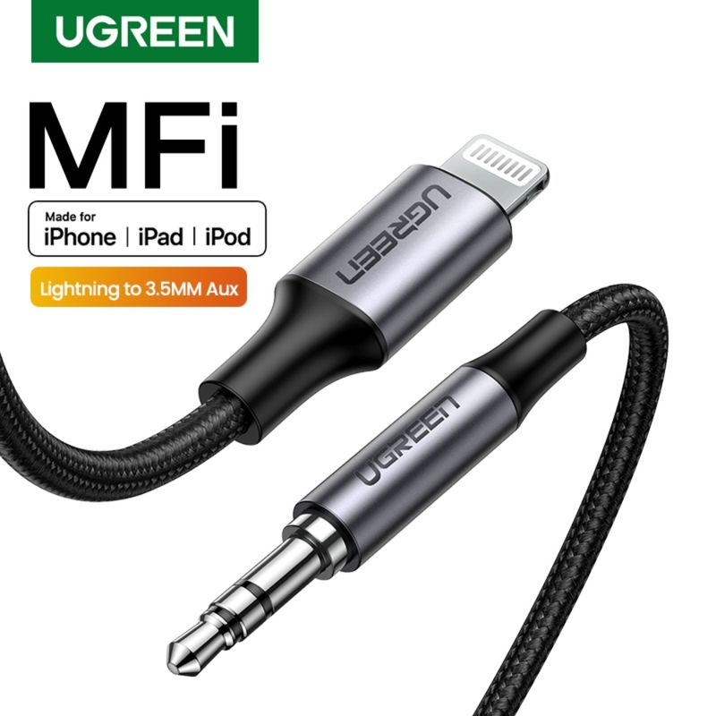 Cable-Adaptador-Jack-3.5Mm-Lightning-Mfi-Certified-M-M-1M-NegroUGREEN-Us315-Cables-y-Adaptadores
