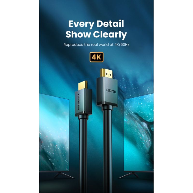 Cable Hdmi+Ic 1.4 4K/30Hz M/M 20M NegroUGREEN Hd104 Hdmi