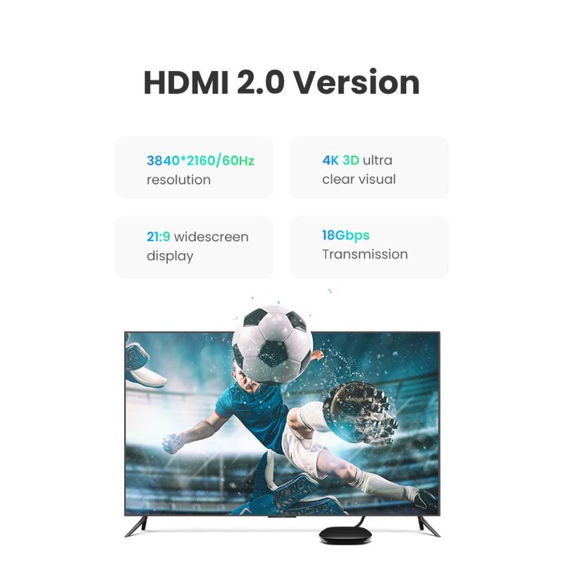 Cable Hdmi+Ic 1.4 4K/30Hz M/M 20M NegroUGREEN Hd104 Hdmi