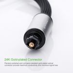 Cable De Audio Optico Toslink 3M M/M BlindadoUGREEN Av108 Cables Adaptadores y Conectores