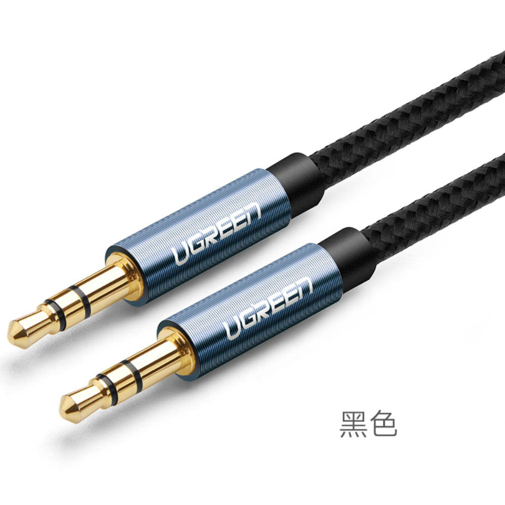 UGREEN CABLE AUDIO AUXILIAR JACK 3.5MM M/M TRENZADO 2M AZUL  AV112