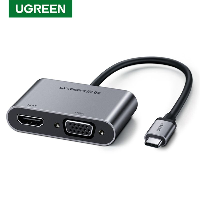 Convertidor-De-Video-Usb-C-M--Hdmi-4K-30Hz-H---Vga-H-1920X1200P-60Hz---Pd-In-BlancoUGREEN-Cm162-Cables-Adaptadores-y-Hub