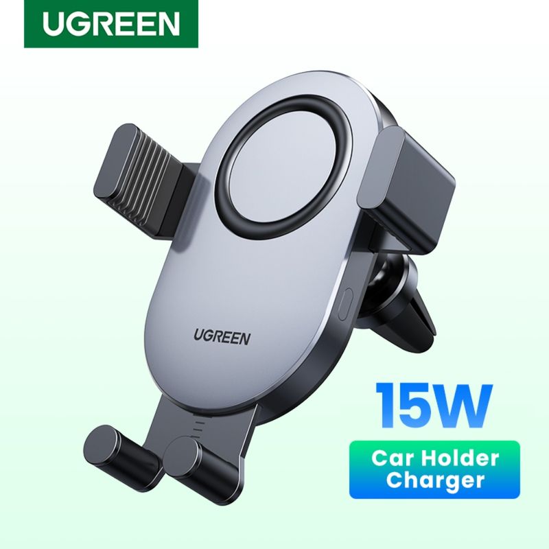 Soporte De Celular Para Automovil Con Auto-Ajuste + Carga Inalambrica 15W MaxUGREEN Cd256 Soportes y Aros de Luz