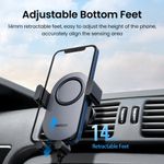 Soporte De Celular Para Automovil Con Auto-Ajuste + Carga Inalambrica 15W MaxUGREEN Cd256 Soportes y Aros de Luz