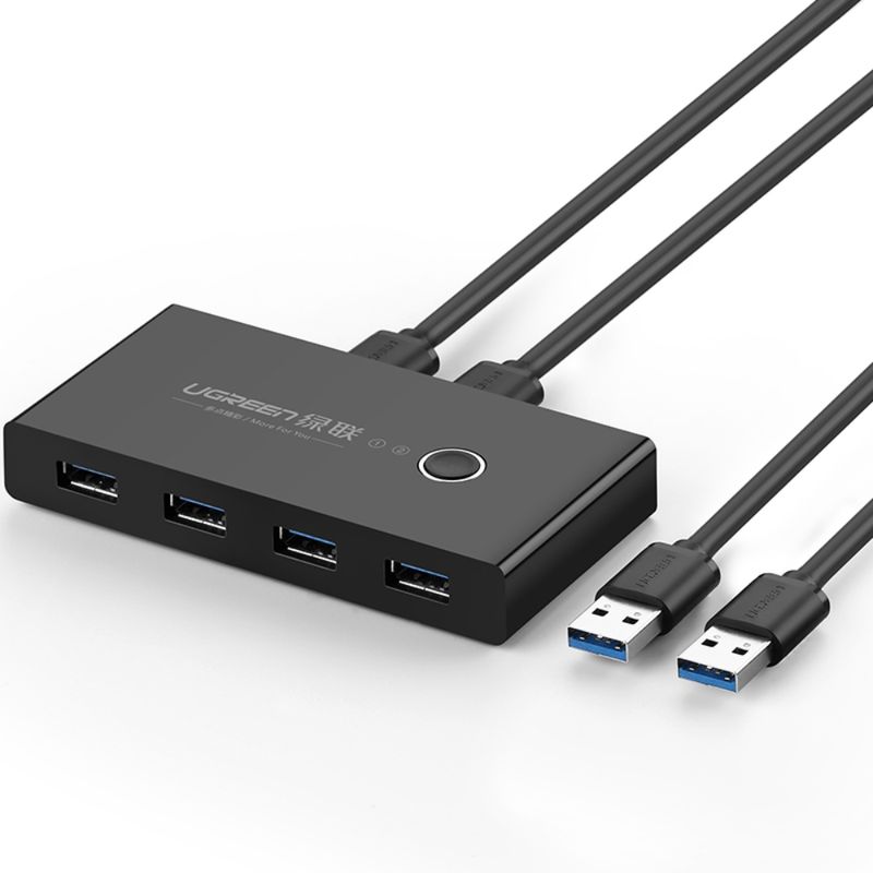 Switch-Usb-3.0-2X4--Selector-Entre-2-Pc--NegroUGREEN-Us216-Cables-Adaptadores-y-Hub