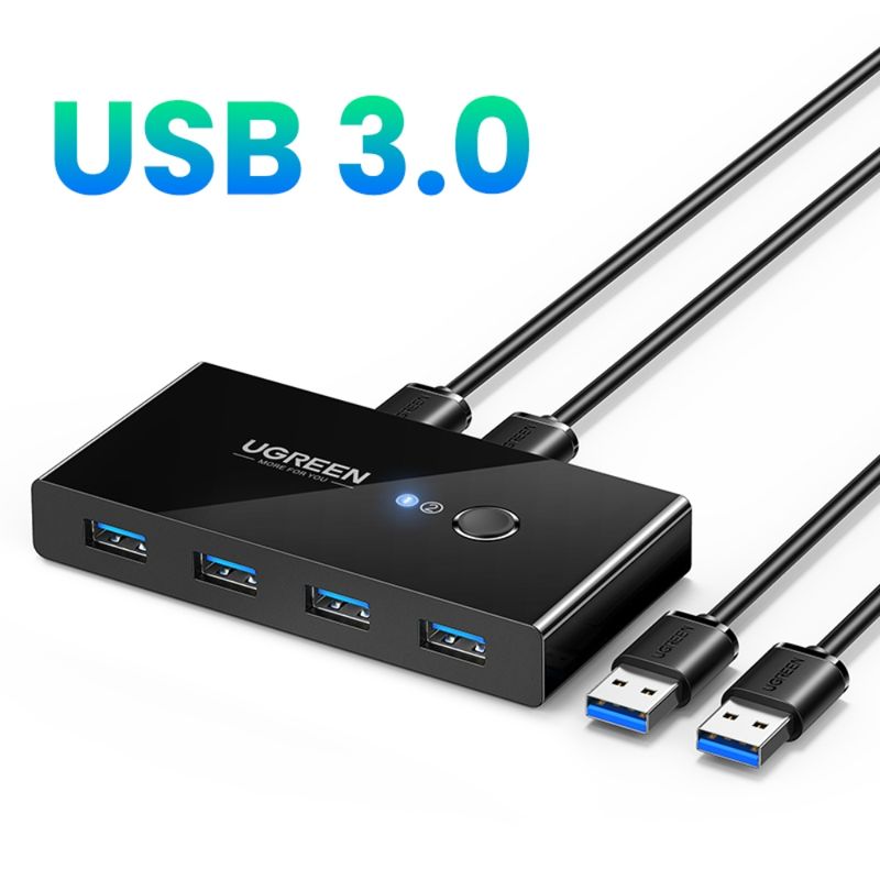 Switch-Usb-3.0-2X4--Selector-Entre-2-Pc--NegroUGREEN-Us216-Cables-Adaptadores-y-Hub