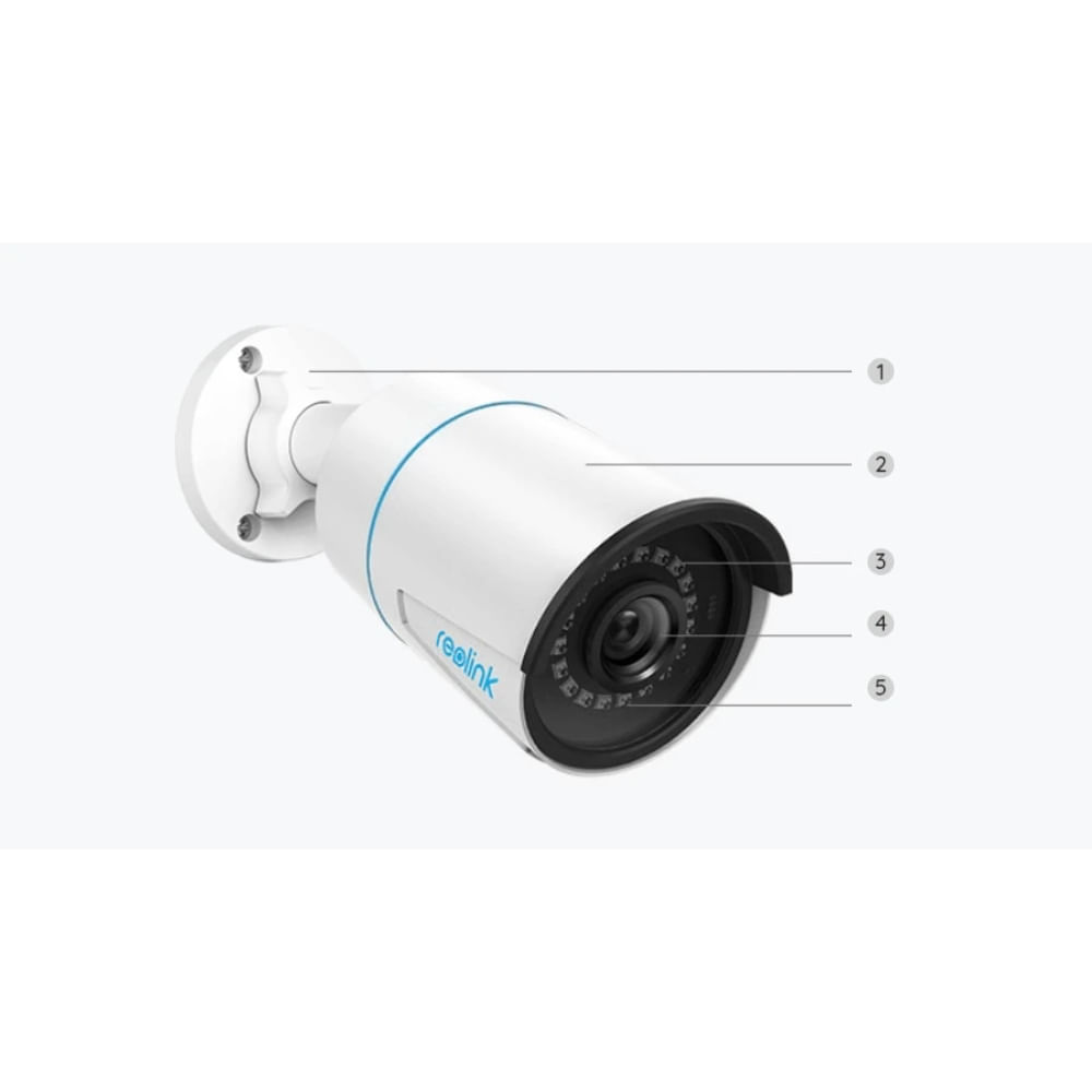 REOLINK CAMARA IP 5MP ALTA RESOLUCION 2560X1920 DETECCION DE PERSONAS Y VEHICULOS