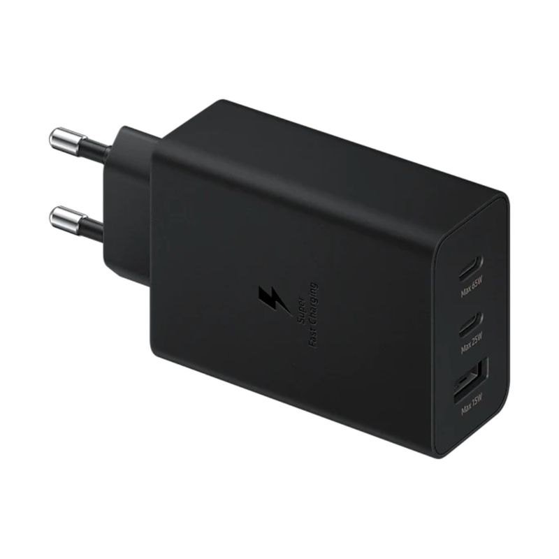 Cargador-Super-Rapido-Trio-65W---2-Usb-C---Usb-A-Sin-Cable---Ep-T6530Nbegch-Negro-Cargadores-Notebooks