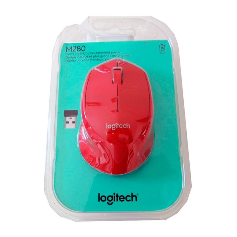 Mouse-Inalambrico-Usb-Logitech-M280-Rojo-Mouse-y-Presentadores