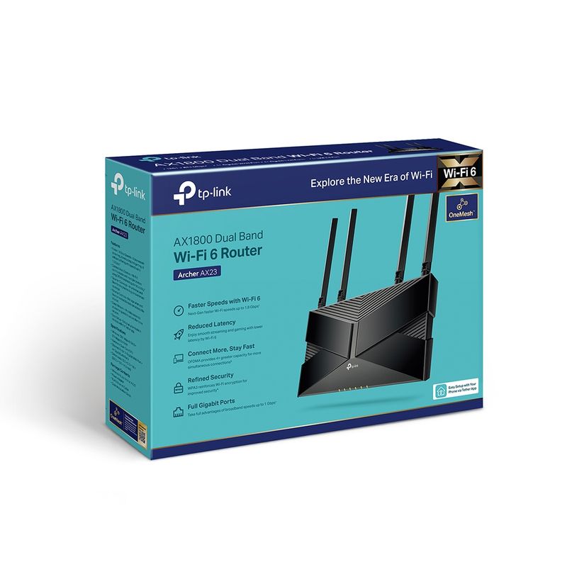 Router Wi-Fi 6 Dual Band Ax1800 Tp-Link Archer Ax23 Router
