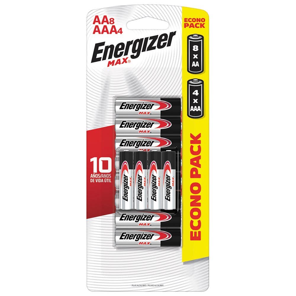 ENERGIZER PACK PILAS AAX8+AAAX4