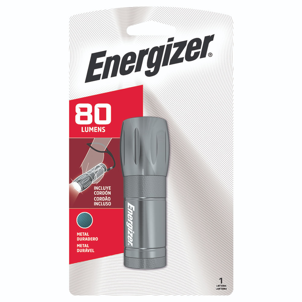 ENERGEIZER LINTERNA COMPACTA METALICA RECARGABLE 80 LUM