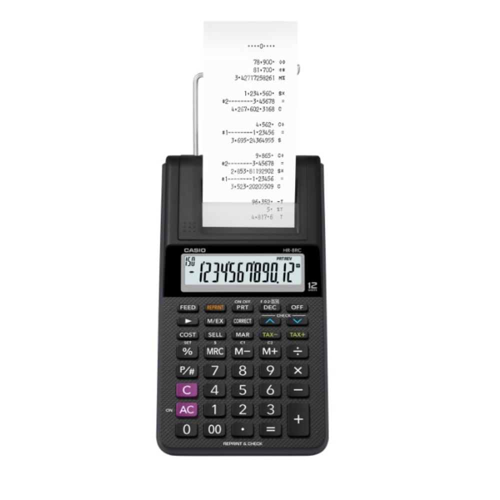 CASIO SUMADORA CON IMPRESION HR8RC