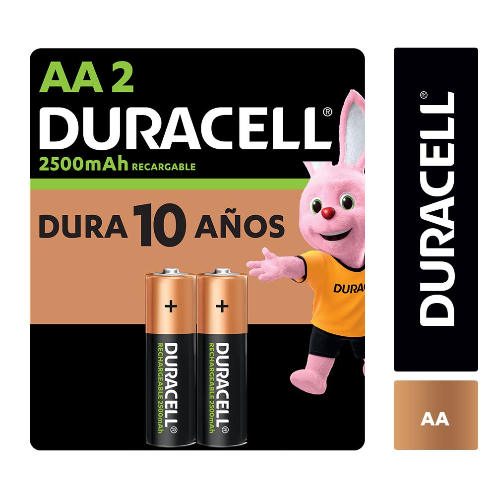 DURACELL BLISTER PILAS RECARGABLES 2500MAH AA X2