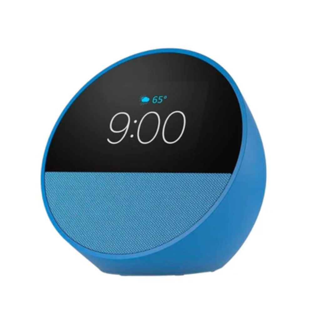 AMAZON ALEXA ECHO SPOT 2024 RELEASE SMART ALARM CLOCK VIBRANT SOUND BLUE