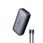 UGREEN-BATERIA-PORTATIL-10.000MAH-MINI-PANTALLA-QUICK-CHARGING-30W-GRIS-PB502
