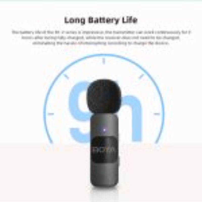 BOYA BY-V2 MICROFONO INALAMBRICO DOBLE ULTRA COMPACTO Y PORTABLE 2.4GHZ CONECTOR LIGHTNING