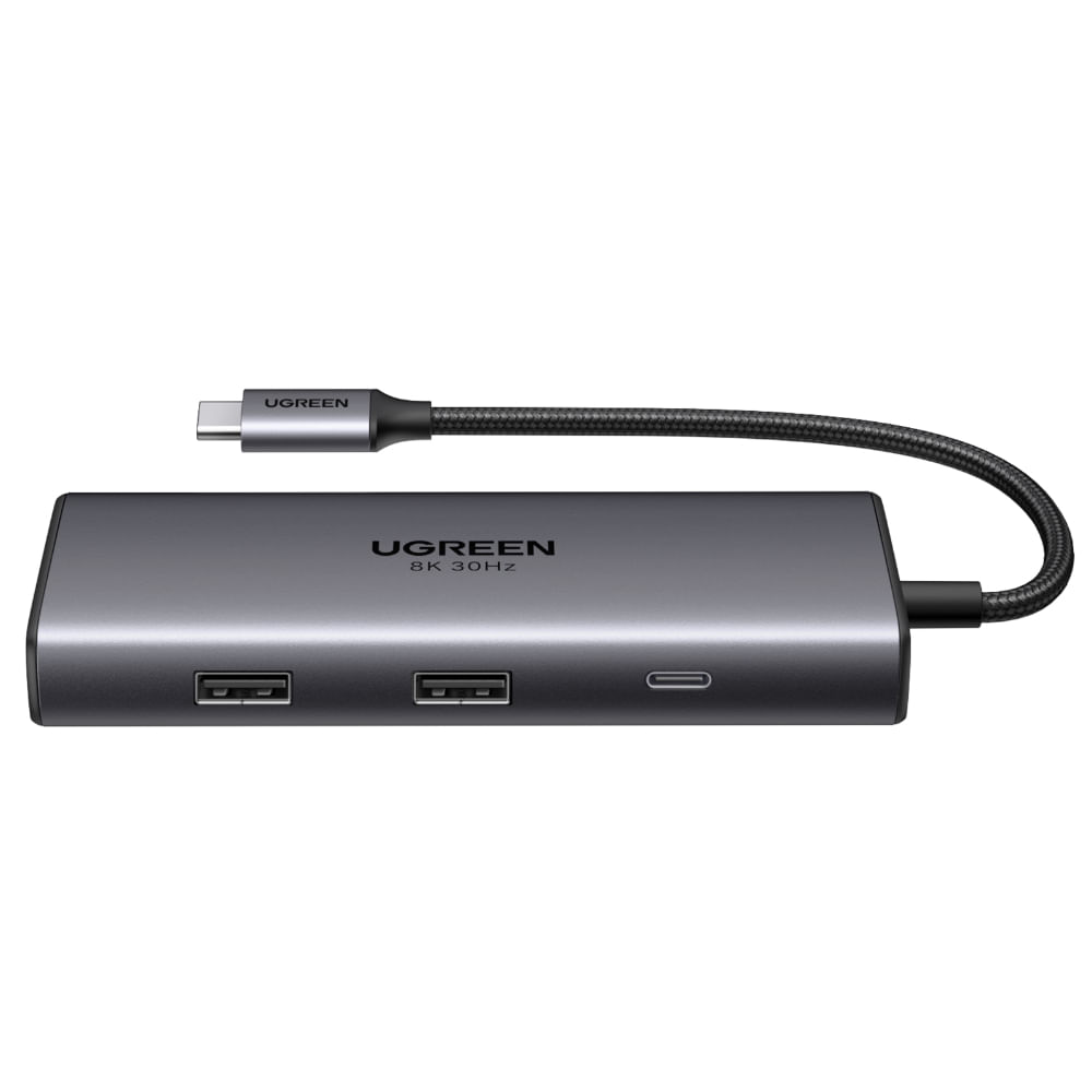 UGREEN MULTIPUERTO USB-C / (2)HDMI 8K30HZ + 3USB 3.0 + INUSB-C PD CM498