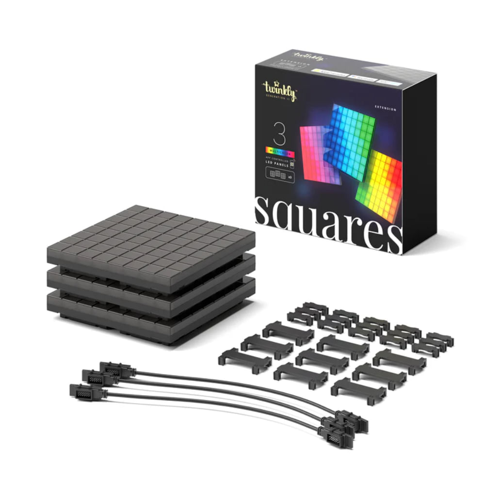 TWINKLY PANELES DE EXTENSION X3 LED RGB SQUARES TWQ064STW-03-BAD