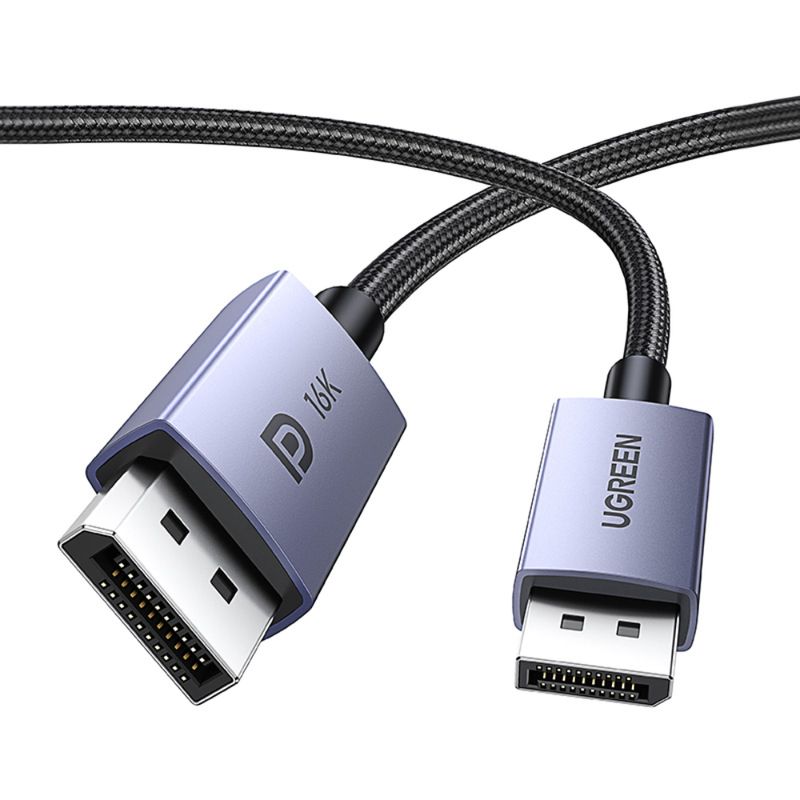 UGREEN-CABLE-DISPLAYPORT-2.1-M-M-3M-16-10-8K-60HZ-4K-120-240HZ-BLINDADO-DP118