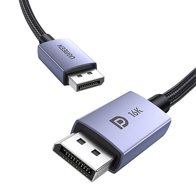 UGREEN-CABLE-DISPLAYPORT-2.1-M-M-3M-16-10-8K-60HZ-4K-120-240HZ-BLINDADO-DP118