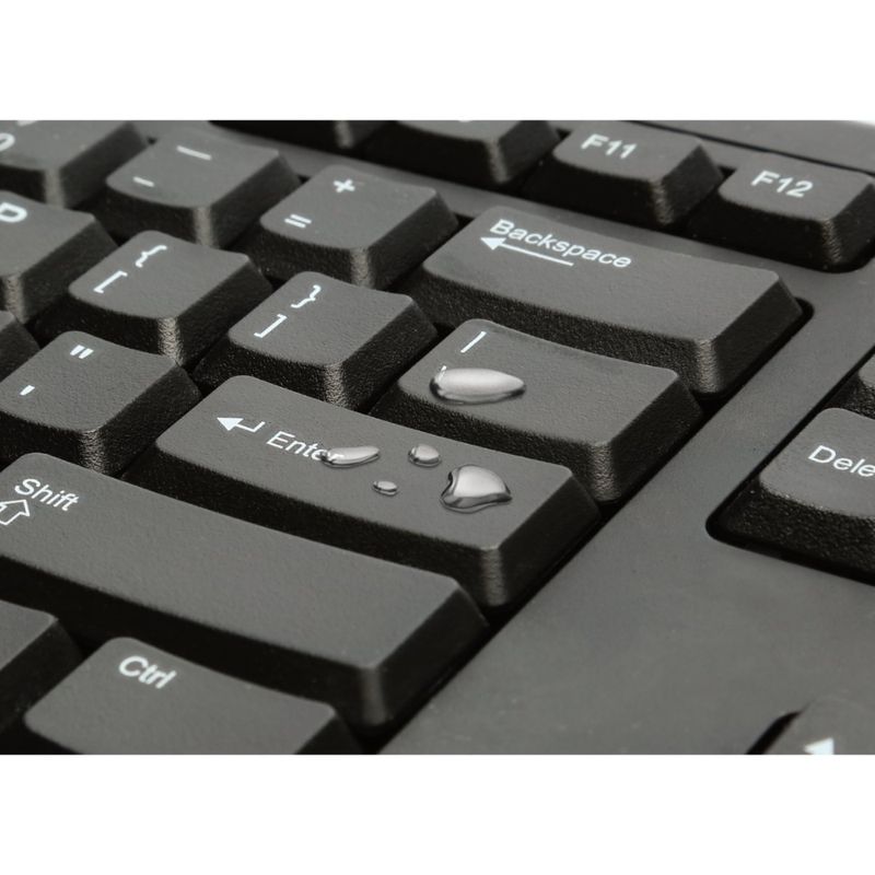 KENSINGTON-TECLADO-ALAMBRICO-ANTIDERRAME-FOR-LIFE-BLACK