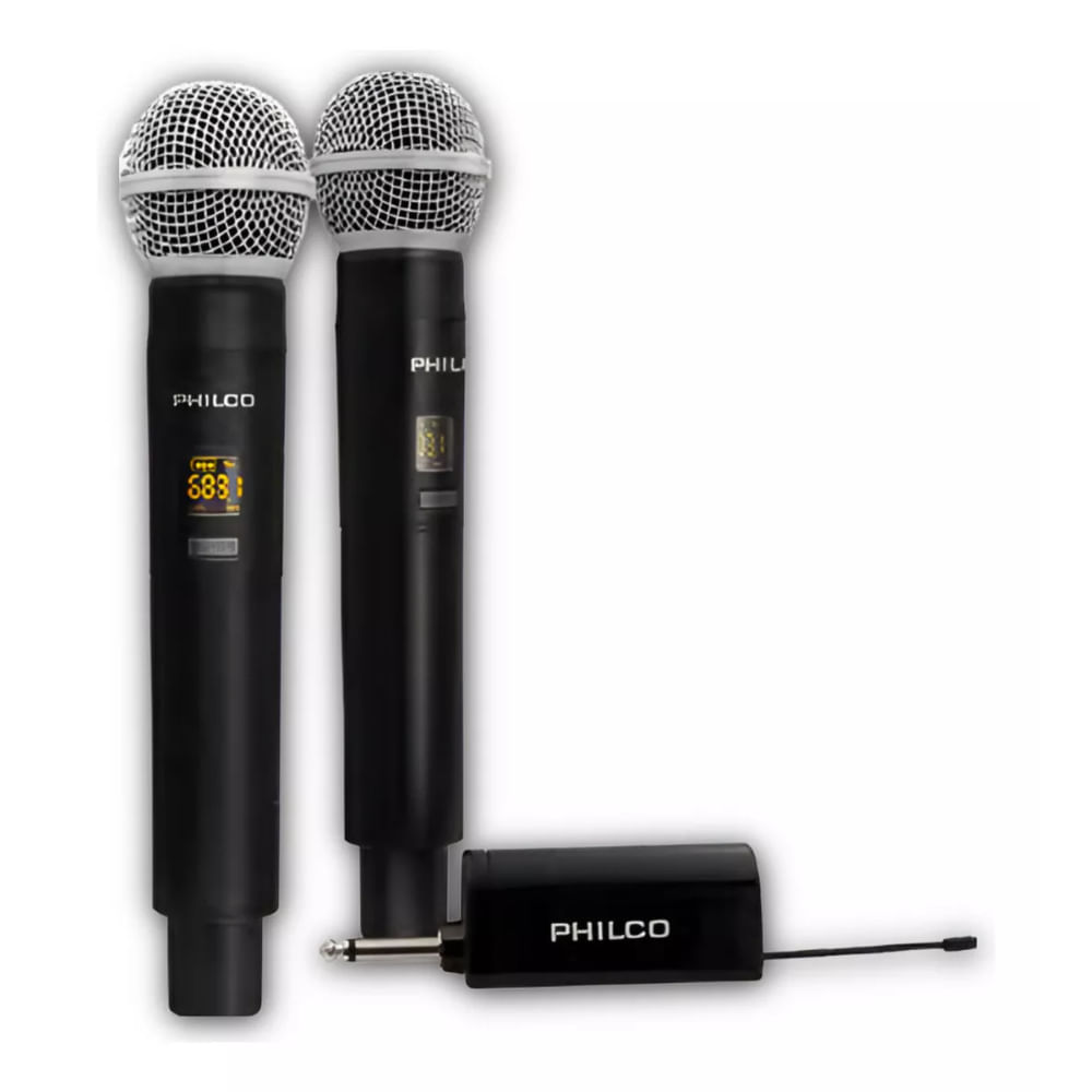 PHILCO PACK DE MICROFONOS INALAMBRICOS UHF WM-314 HIFI EDITION