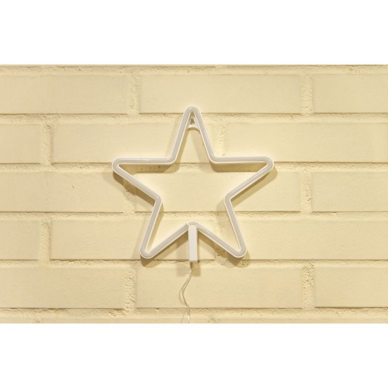 LETRERO ESTILO NEON ESTRELLA (BLANCO/USB/27,5X26,8CM) | smartstore.cl